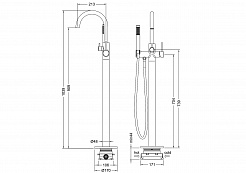 Timo Смеситель Saona 2310/03Y-CR напольный – фотография-2